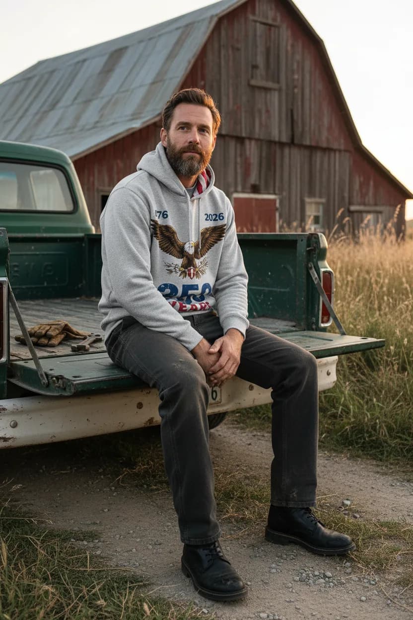 Liberty Eagle Hoodie lifestyle image