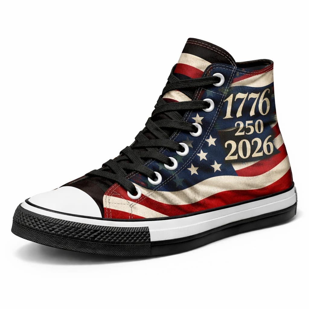 Founders Crewneck 1776 + Shoes (Black) shoe standalone product image.